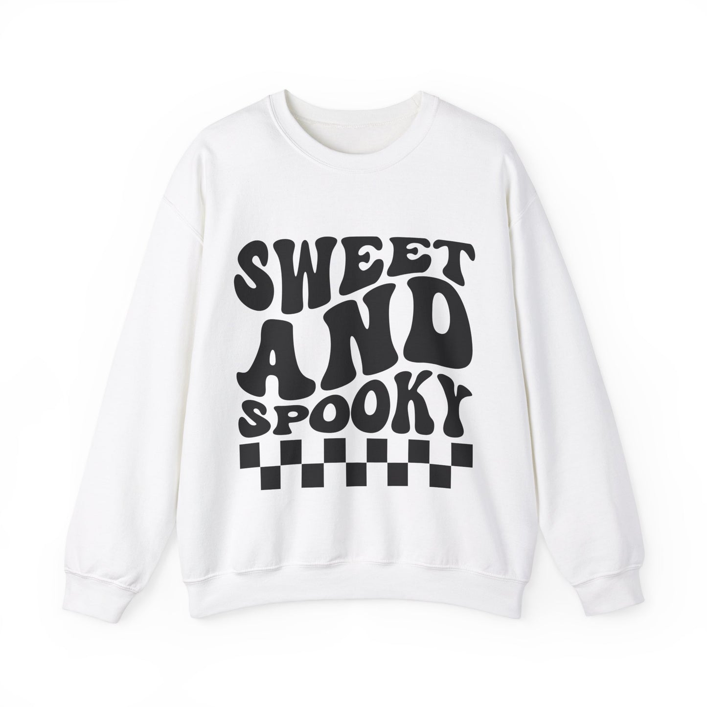 Sweet and Spooky Sweatshirt Retro Halloween Crewneck Vintage Fall Sweater Groovy Halloween Apparel Cool Funky Unique Novelty Women Gift Girl