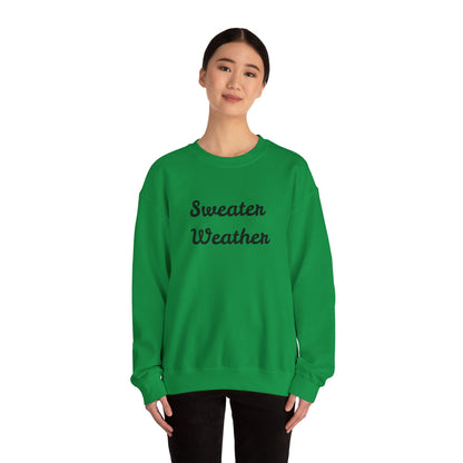 Fun Unisex Crewneck Sweatshirt,"Sweater Weather", Cute Unique Him/Her Gift, Novelty Present Christmas, Birthday, Any Occasion