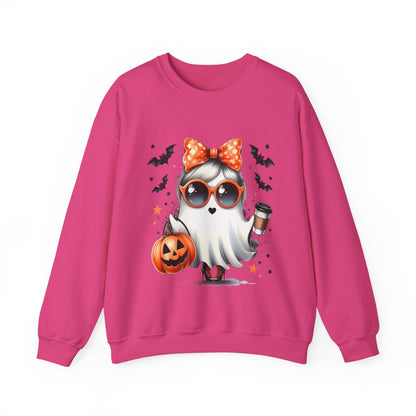 Boo-Jee Ghost Halloween Sweatshirt Cute Ghost Sweatshirt Fall Sweater Bougie Ghost Coffee Lover Pullover Sweater Autumn Boojee Spooky Season