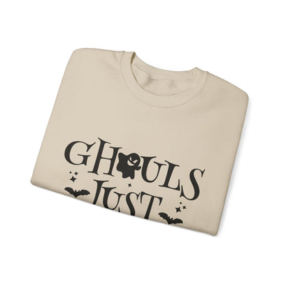 Ghouls Just Wanna Have Fun Halloween Sweatshirt Retro Fall Sweater Spooky Ghost Halloween Apparel Cute Unique Novelty Women Bridemaids Gift