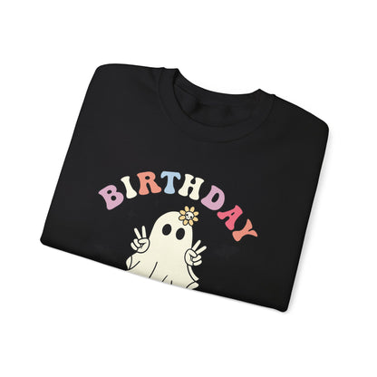 Birthday Ghoul Sweatshirt Funny Halloween Birthday Sweater Retro Halloween Ghost Sweatshirt Groovy Halloween Birthday Party Spooky Season