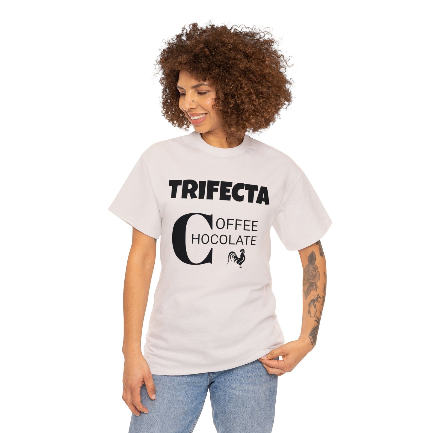 Funny Unisex Heavy Cotton Tee, "Trifecta of "C"s", Rude Adult Unique Novelty Gift, Naughty Gag T-shirt Present, Fun Divorcee