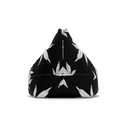 Marijuana Pot Leaf Gaming Bean Bag Chair Cover Black White Home Decor Weed Cannabis Games Beanbag Living Room Gift Adults Bedroom Man Cave