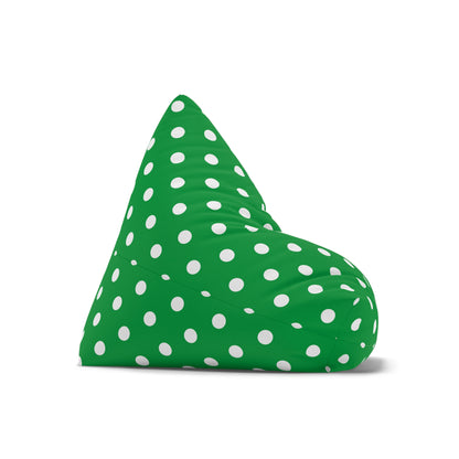 Green Polka Dot Bean Bag Chair Cover Fun Whimsy Aesthetic Home Decor Funky Groovy Teens Dorm Adult Bedroom Gaming Room Chair Furniture Gift