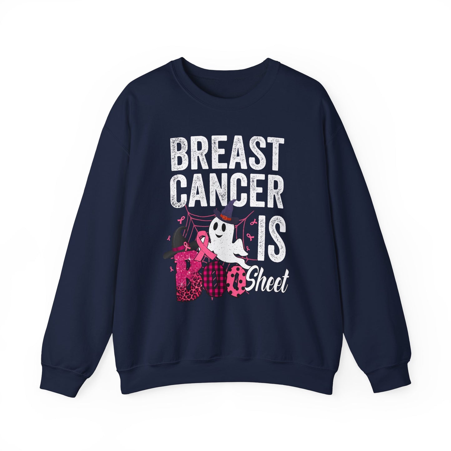 Breast Cancer Is Boo Sheet Sweatshirt Funny Halloween Sweater Breast Cancer Halloween Apparel Cancer Tee Warrior Breast Cancer Survivor Gift