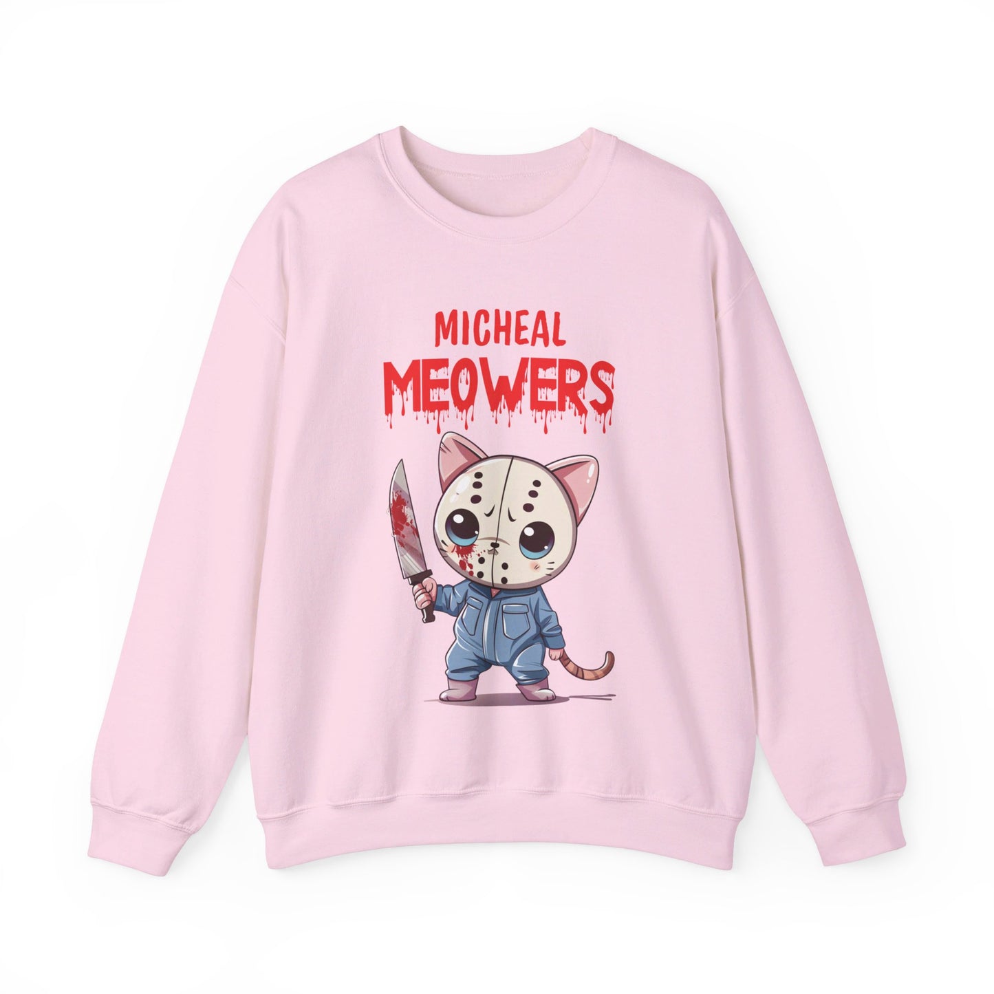 Michael Meowers Sweatshirt Funny Halloween Cat Lover Sweater Horror Character Sweatshirt Horror Movie Addicts Sweater Horror Fan Club Gift