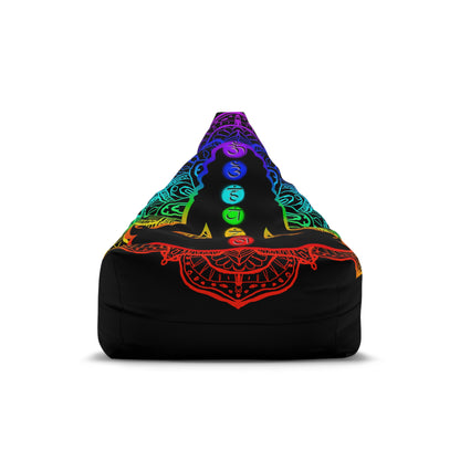 Chakra Meditation Bean Bag Chair Cover Colorful Home Decor Aesthetic Gift Patio Furniture Spiritual Prayer Room Yoga Studio Beanbag Cover