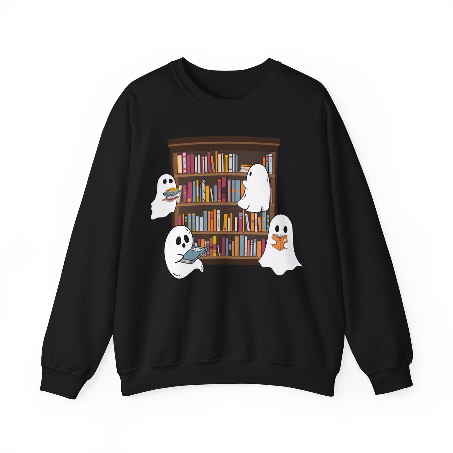 Ghosts Reading Sweatshirt Teacher Halloween Sweater Librarian Sweatshirt Book Lover Sweater Read More Booooks Sweat Halloween School Sweater