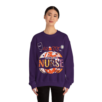 Wound Care Nurse Sweatshirt Halloween Nurse Sweater Retro Vintage Halloween Crewneck Fall Season Care Nurse Gift Pumpkin Nurse Autumn Sweat