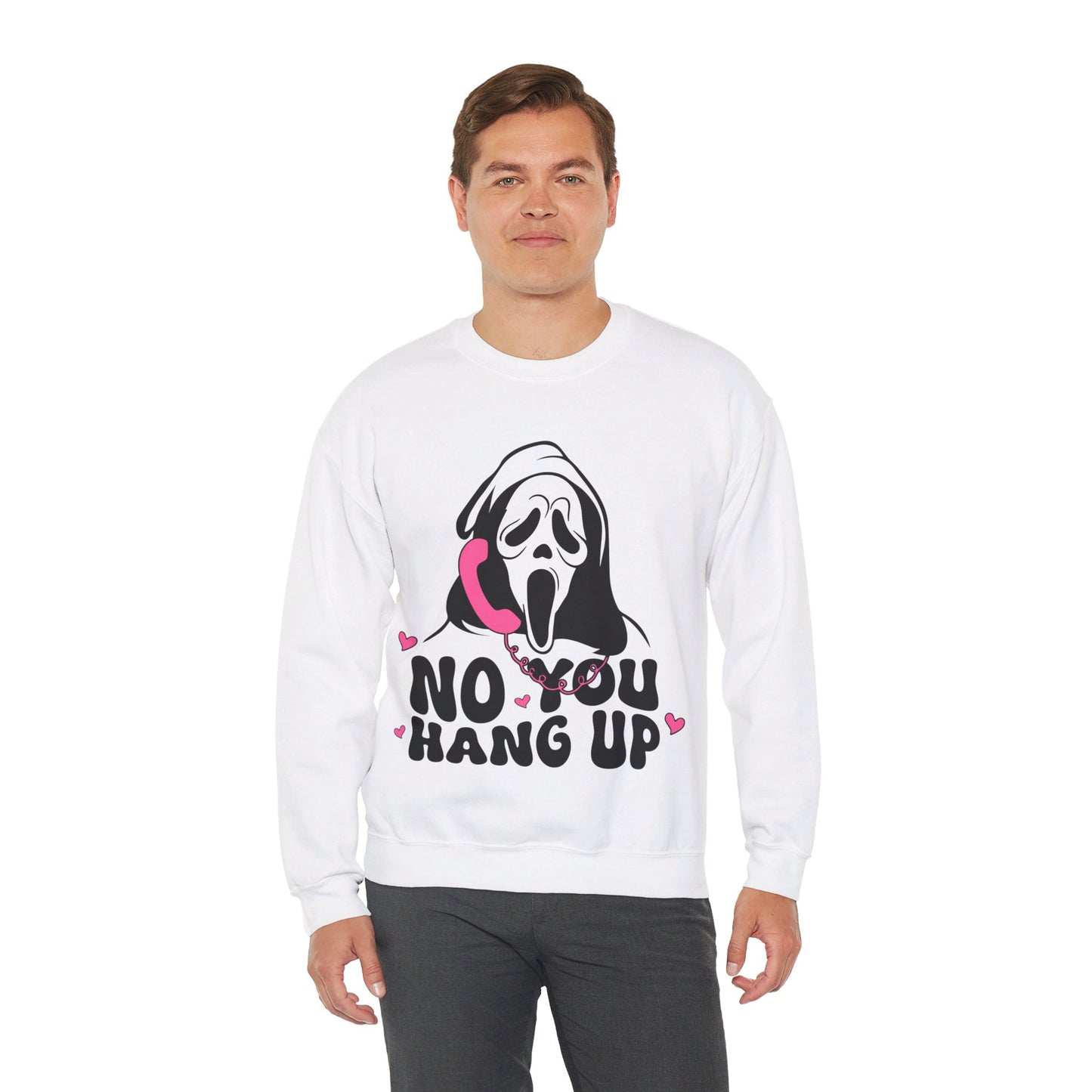 No You Hang Up Sweatshirt Funny Ghostface Sweater Gho-st Calling Halloween Sweatshirt Horror Movie Sweatshirt Scream Halloween Outfit Gift