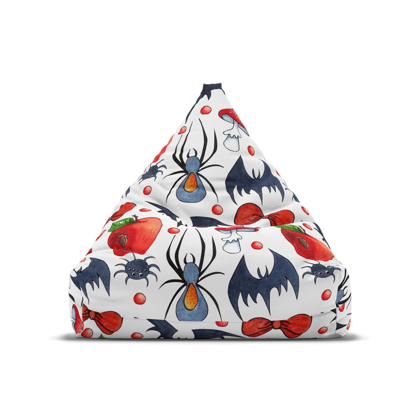 Halloween Theme Bean Bag Chair Cover Home Spider Bat Toadstool Party Decor Teens Bedroom Furniture Gift for Boys Girls Adult Games Room Gift