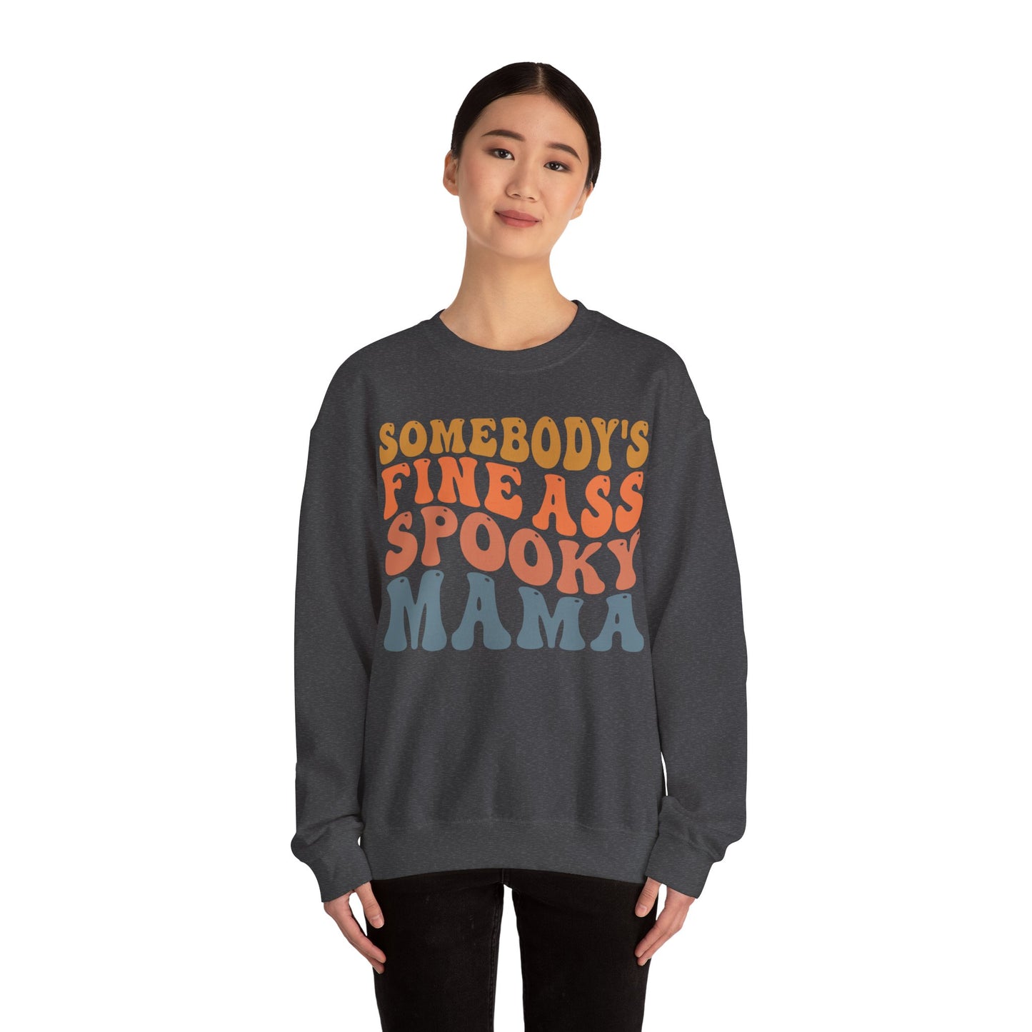 Somebody's Fine Ass Spooky Mama Sweatshirt Funny Halloween Sweater Retro Boho Halloween Mama Sweat Mom Life Apparel Halloween Ghost Mom Gift