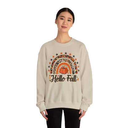 Hello Fall Sweatshirt Retro Vintage Fall Sweater Fall Leopard Sweatshirt Fall Time Sweater Cute Thanksgiving Sweatshirt Pumpkin Spice Sweat