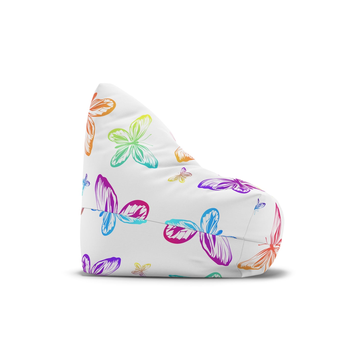 Butterflies Bean Bag Chair Cover Colorful Retro Home Decor Aesthetic Gift Girls Teens Bedroom Gift Living Room Furniture Gaming Beanbag Gift