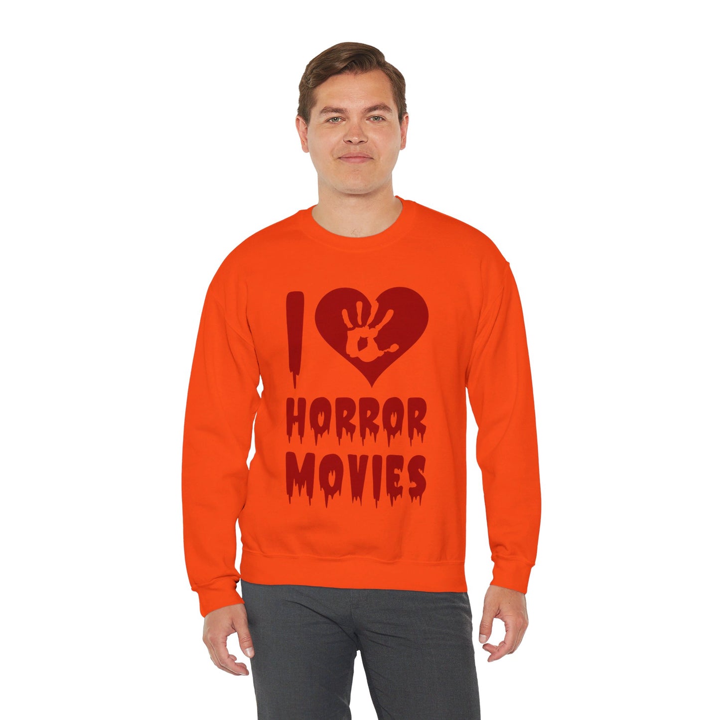 I Love Horror Movies Sweatshirt Horror Movie Addict Sweatshirt Halloween Horror Fan Club Sweatshirt Horror Club Movie Fanatic Halloween Gift