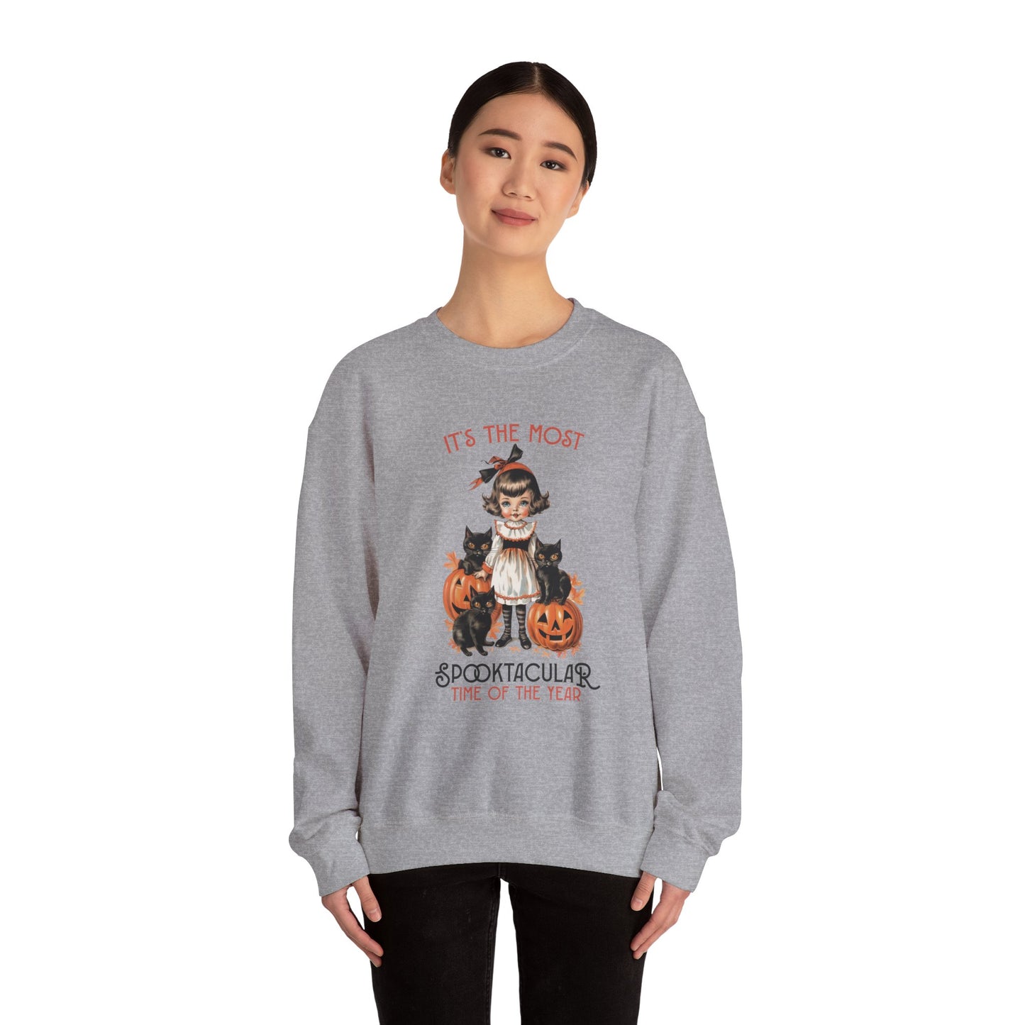 It's the Most Spooktacular Time Of The Year Halloween Sweatshirt Vintage 1950s Halloween Fall Sweater Retro Halloween Apparel Cute Unique