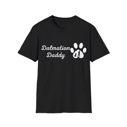 Doggy Dad's T-shirt, "Dalmation Daddy", Dog Father's Day Gift, Fur Papa, Unique Men's Apparel Novelty Pet Lover Tee