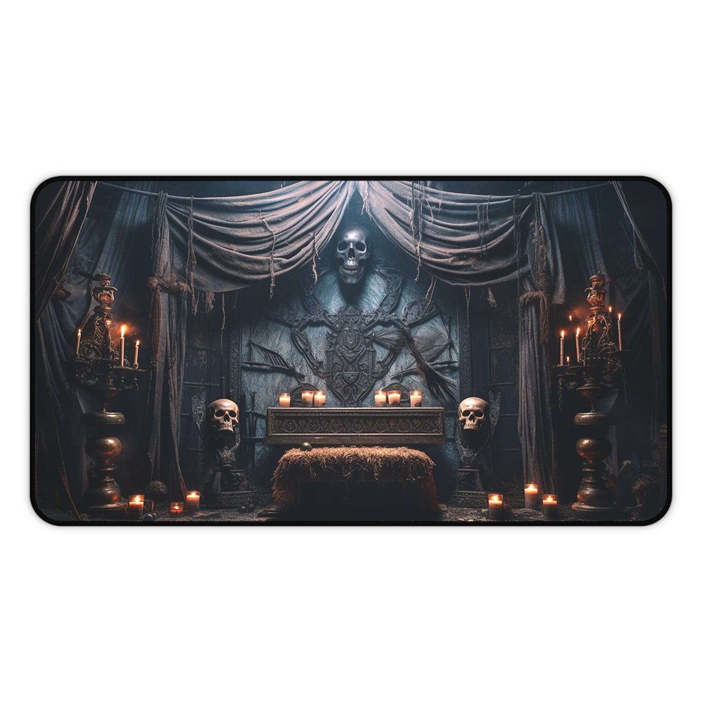 Halloween Desk Mat Fortune Teller Office Desk Accessories Whimsigoth Large Mouse Pad Spooky Skelton Desk Pad Creepy Dark Gaming Mousepad