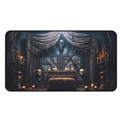 Halloween Desk Mat Fortune Teller Office Desk Accessories Whimsigoth Large Mouse Pad Spooky Skelton Desk Pad Creepy Dark Gaming Mousepad