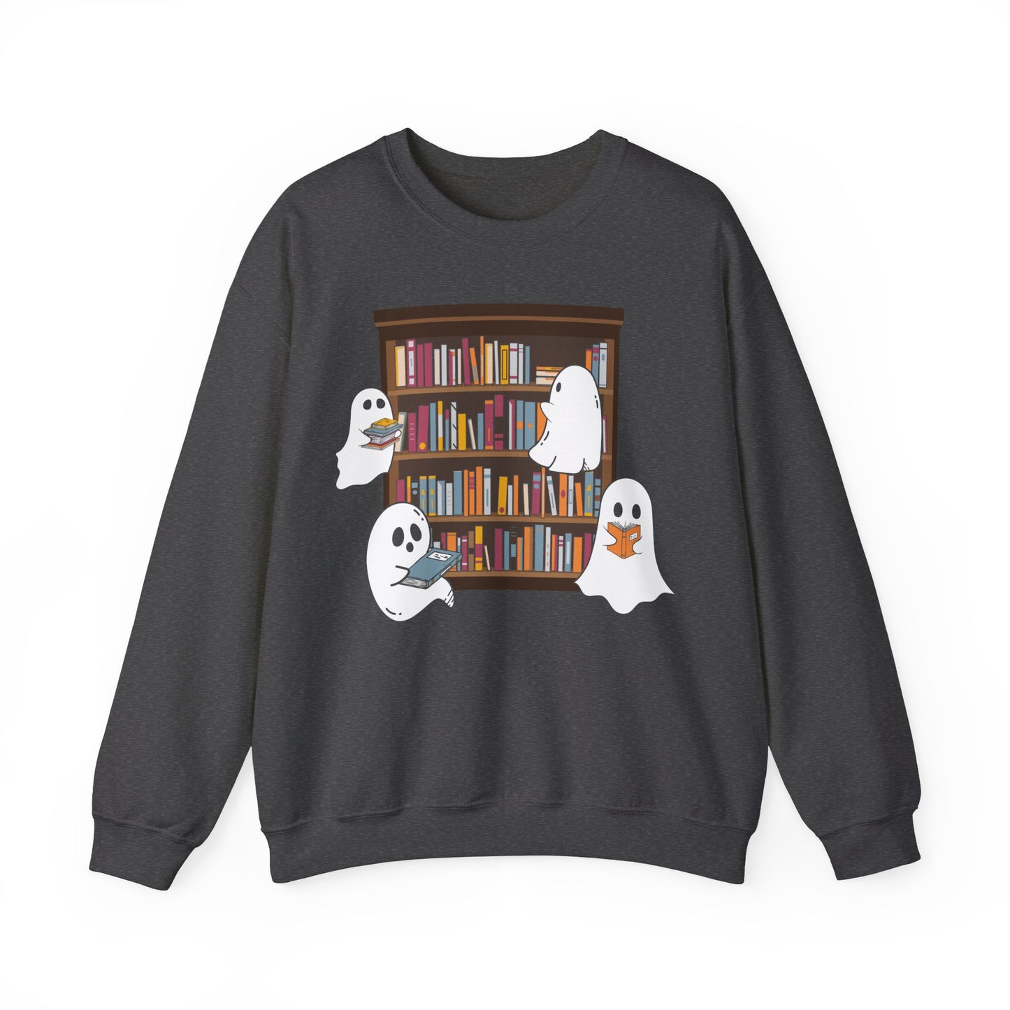 Ghosts Reading Sweatshirt Teacher Halloween Sweater Librarian Sweatshirt Book Lover Sweater Read More Booooks Sweat Halloween School Sweater