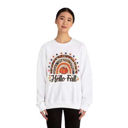 Hello Fall Sweatshirt Retro Vintage Fall Sweater Fall Leopard Sweatshirt Fall Time Sweater Cute Thanksgiving Sweatshirt Pumpkin Spice Sweat