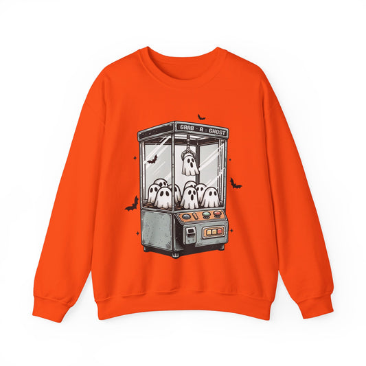 Grab a Ghost Sweatshirt Funny Halloween Sweater Spooky Season Graphic Pullover Ghost Vending Machine Crewneck Sweater Unique Halloween Gift