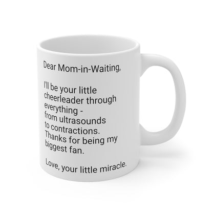 New Mother's 11oz Coffee Mug,".little cheerleader..",Mother's Day,Baby shower,Pregnancy Cup,Mom-to-be Gift,Expecting Mommy Present,Baby Mama