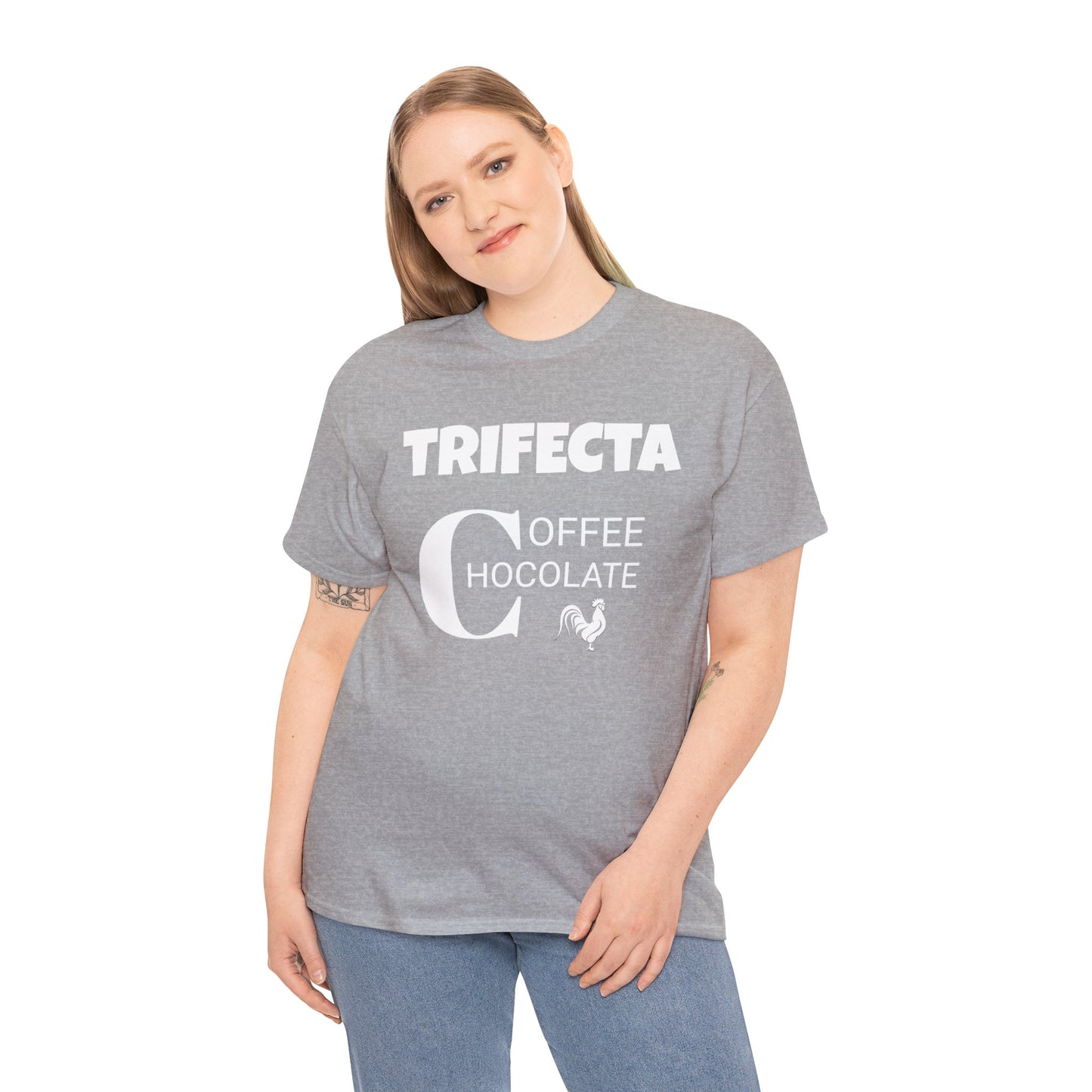 Funny Unisex Heavy Cotton Tee, "Trifecta of "C"s", Rude Adult Unique Novelty Gift, Naughty Gag T-shirt Present, Fun Divorcee