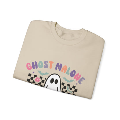 Ghost Malone Sweatshirt Retro Vintage Halloween Sweater Cute Ghost Sweat Funny Halloween Crewneck Spooky Season Sweatshirt Stay Spooky Gift