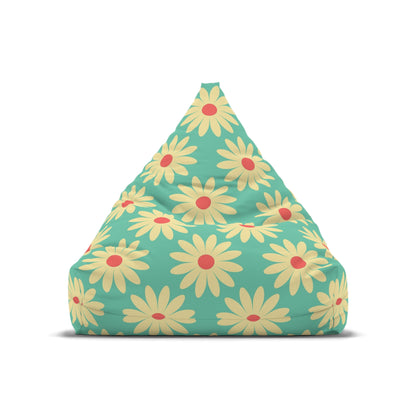 Flower Power Bean Bag Chair Cover Retro Groovy Beanbag Daisy Pastel Home Decor 70s Hippie Dorm Bedroom Living Room Furniture Games Room Gift