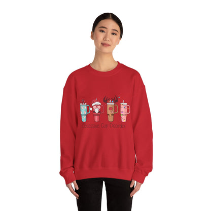 Retro Christmas Obsessive Cup Disorder Sweatshirt Funny OCD Sweater Funny Christmas Cups Crewneck OCD Lover Xmas Coffee Tee Christmas Sweat