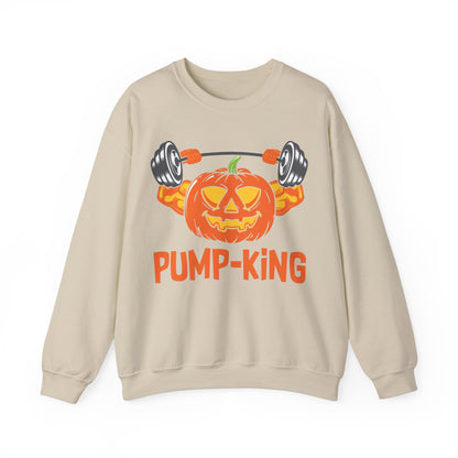 Pump-King Gym Sweatshirt Funny Halloween Sweater Fitness Halloween Sweatshirt Boyfriend Gym Husband Halloween Pumpkin Apparel Novelty Gift