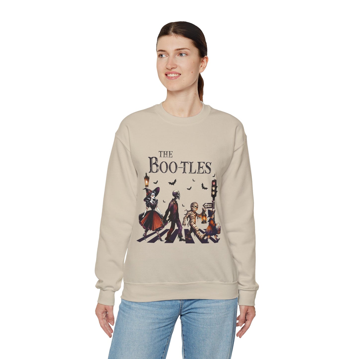 The Boo-tles Sweatshirt Funny Halloween Sweater Spooky Season Pullover Vampire Witch Monsters Sweater Boo Music Sweatshirt Retro Halloween