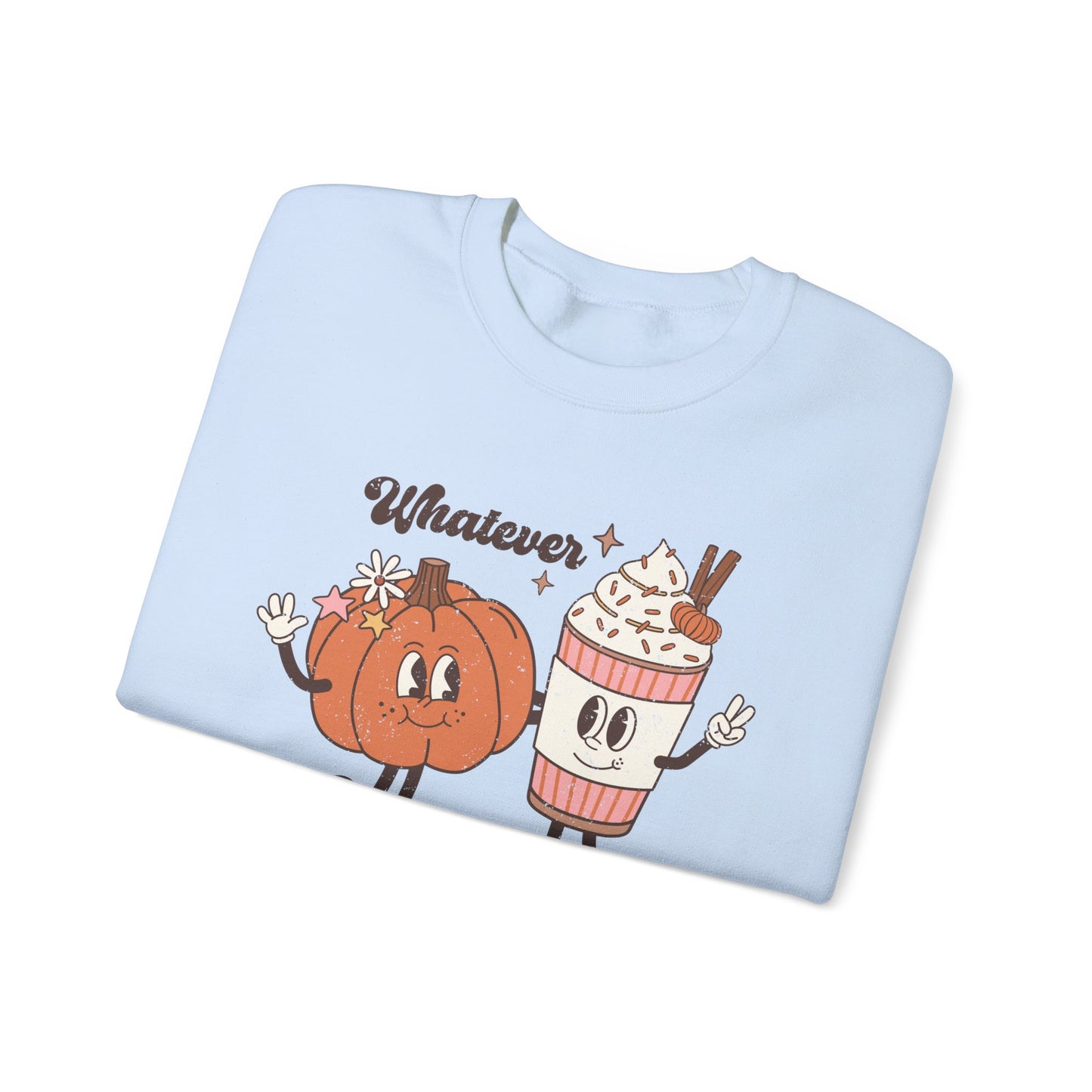 Whatever Spices Your Pumpkin Sweatshirt Funny Fall Sweater Autumn Sweatshirt Retro Fall Vibes Crewneck Cute Pumpkin Spice Sweat Thanksgiving