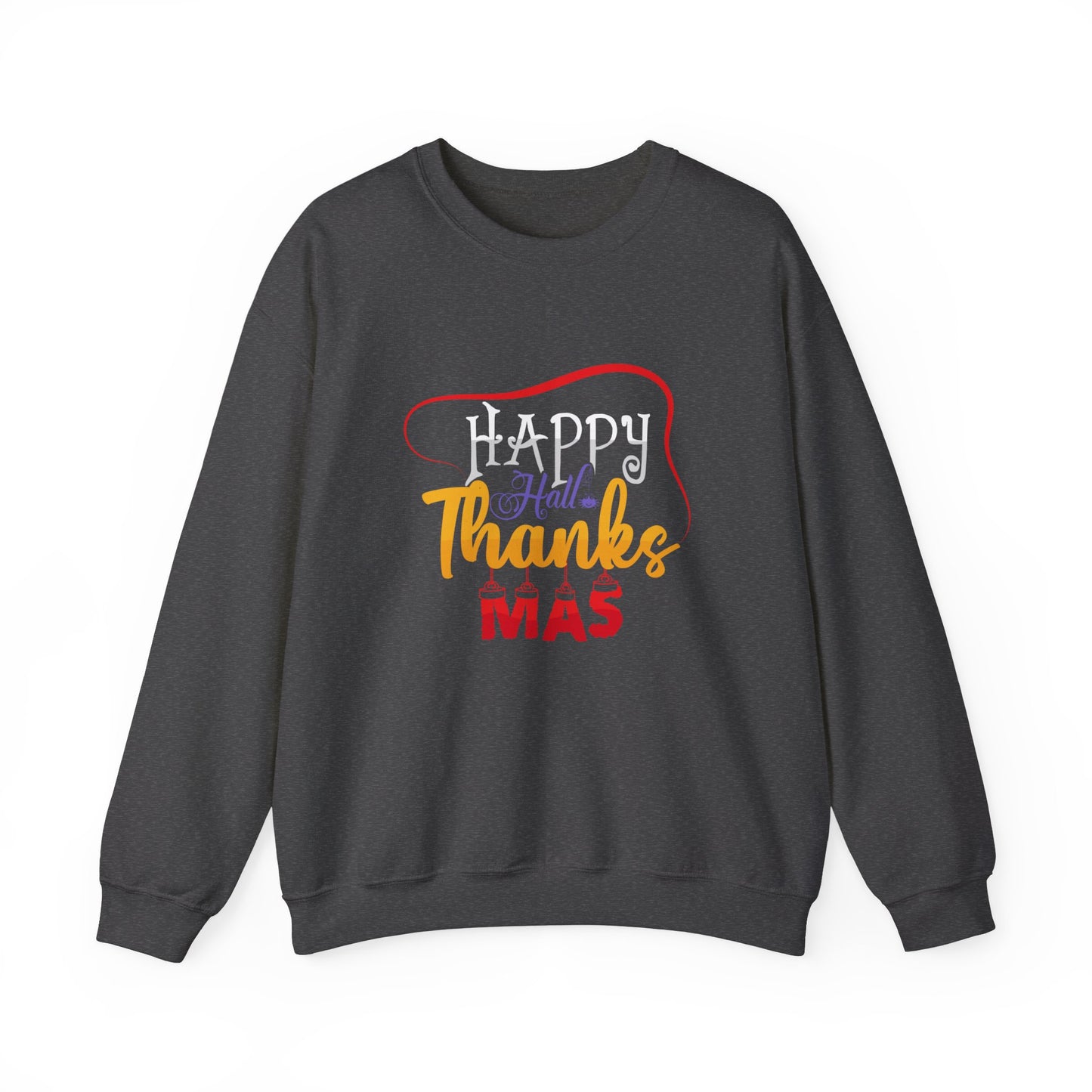 Happy Hallothanksmas Sweatshirt Halloween Sweater Thanksgiving Sweatshirt Christmas Apparel Fall Sweater Holiday Season Outfit Autumn Jumper