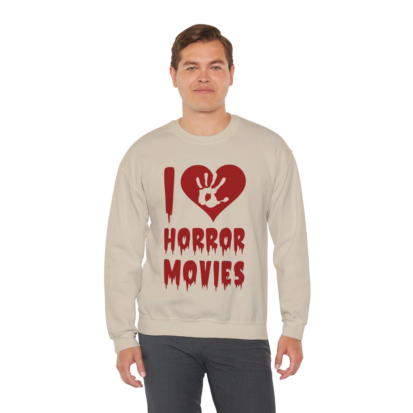 I Love Horror Movies Sweatshirt Horror Movie Addict Sweatshirt Halloween Horror Fan Club Sweatshirt Horror Club Movie Fanatic Halloween Gift