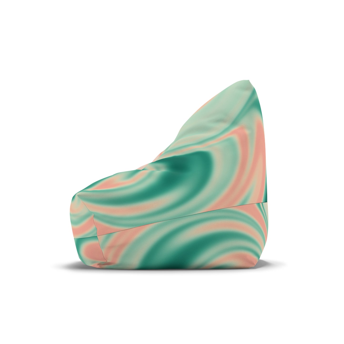 Marble Swirls Bean Bag Chair Cover Retro Green Home Decor 60s Trippy Hippie Teens Dorm Groovy Adult Bedroom Gaming Room Chair Furniture Gift