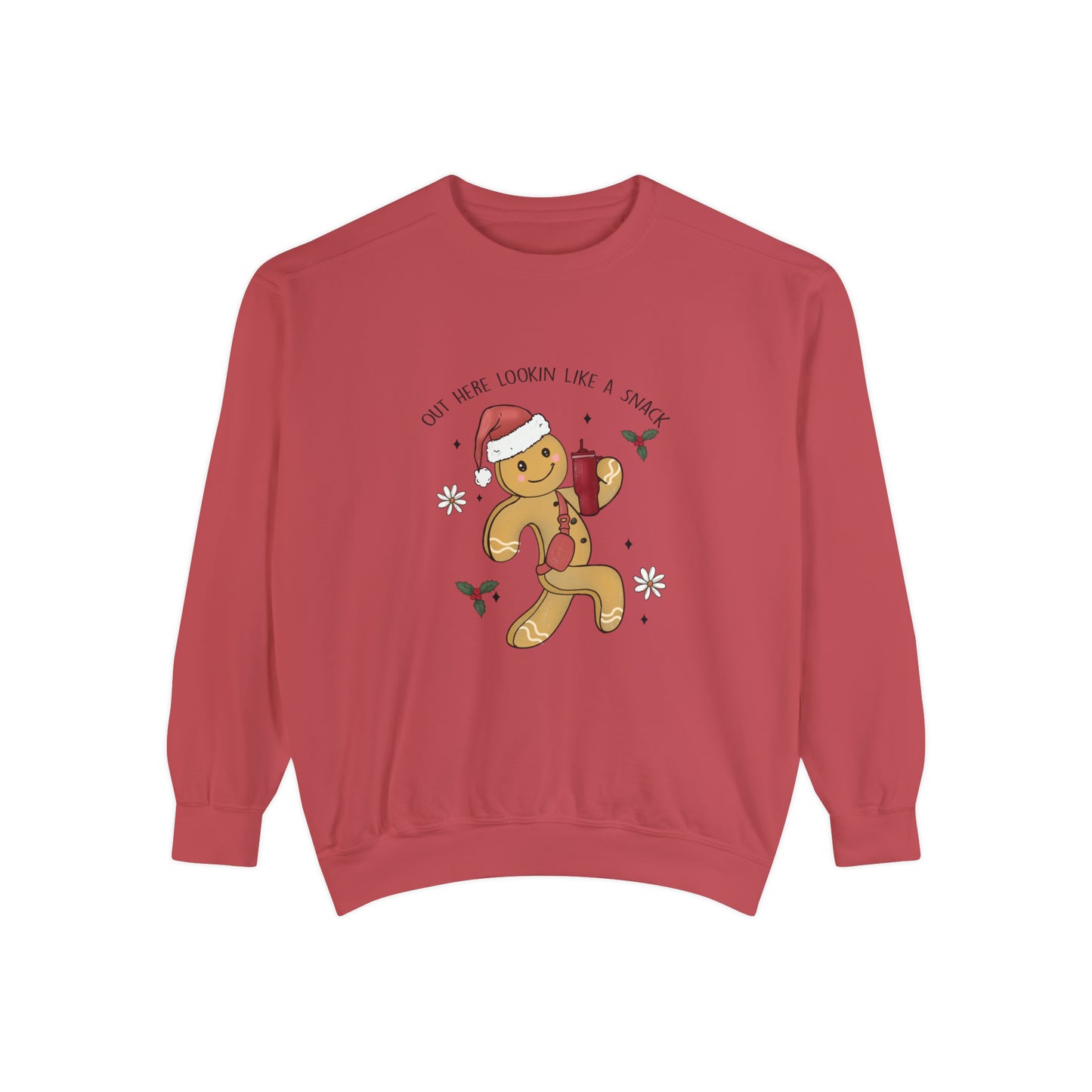 Comfort Colors® Out Here Lookin Like A Snack Sweatshirt Boojee Christmas Sweatshirt Gingerbread Man Sweater Funny Christmas Gift Holiday Tee