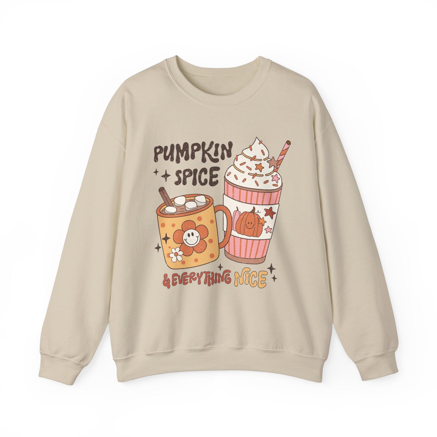 Pumpkin Spice and Everything Nice Sweatshirt Hot Chocolate Sweater Pumpkin Spice Sweater Fall Coffee Sweat Retro Fall Latte Autumn Apparel