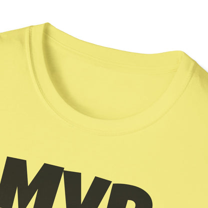 Funny Unisex Softstyle T-Shirt, "MVP - Most Victorious Pillow-fighter", Unique Apparel Gift, Humorous Gag Novelty Tee Present