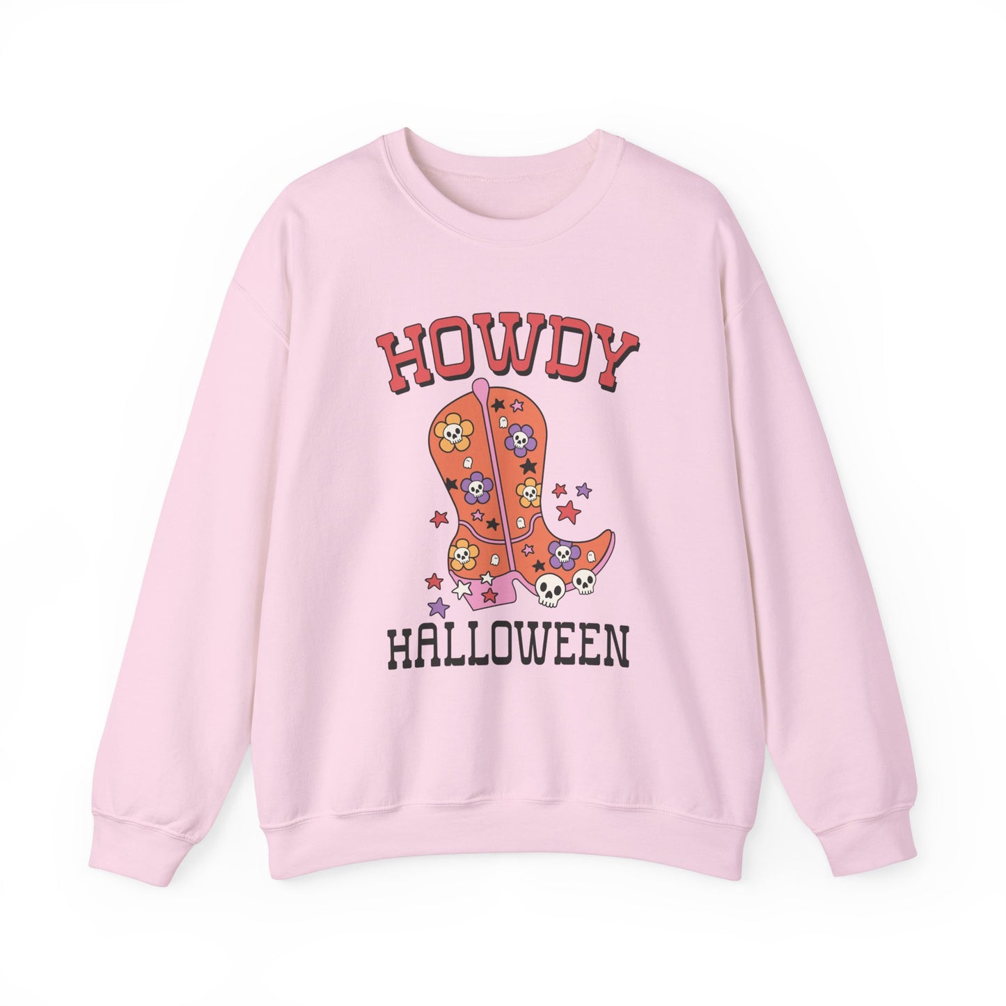 Howdy Halloween Sweatshirt Cowgirl Boots Sweater Retro Halloween Sweatshirt Western Chic Halloween Sweater Cute Fall Crewneck Spooky Season