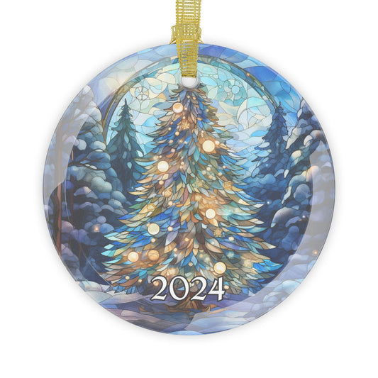 Christmas 2024 Ornament Faux Stained Glass Design Christmas Tree Ornament Glass Ornament Christmas Decor Gift Exchange Heirloom Keepsake