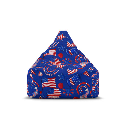 Patriotic Bean Bag Chair Cover Proudly USA American Pride Gnome Decor Aesthetic Home Office Gift Teens Dorm Adult Gaming Beanbag Chair Gift