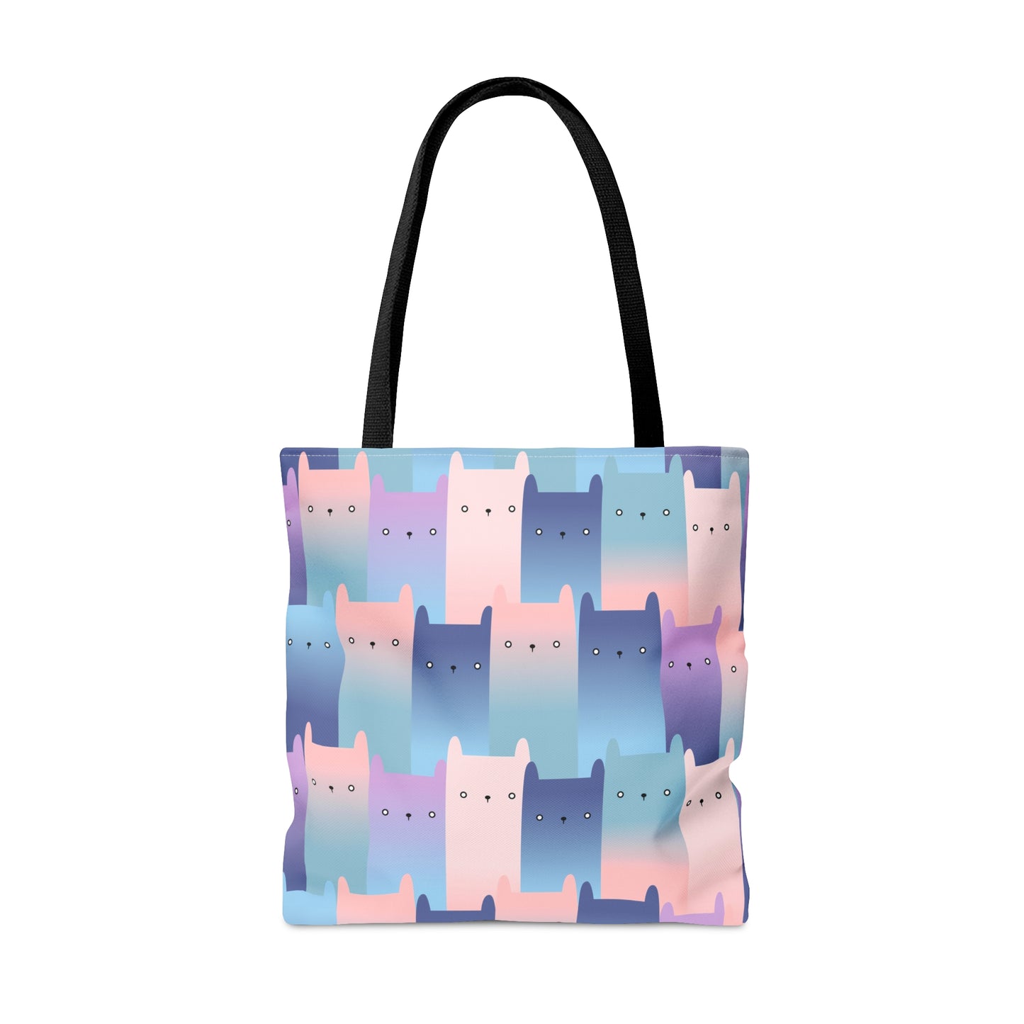 Cat Lovers Aesthetic Tote Bag Pastel Artistic Cartoon Cats Gift All Purpose Casual Shoulder Bag Unique Gift Idea for Cat Mom Feline Art Tote