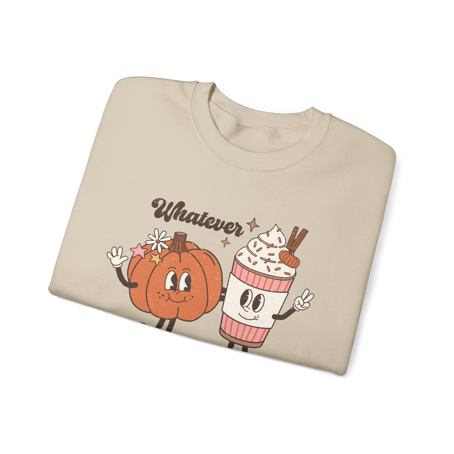 Whatever Spices Your Pumpkin Sweatshirt Funny Fall Sweater Autumn Sweatshirt Retro Fall Vibes Crewneck Cute Pumpkin Spice Sweat Thanksgiving