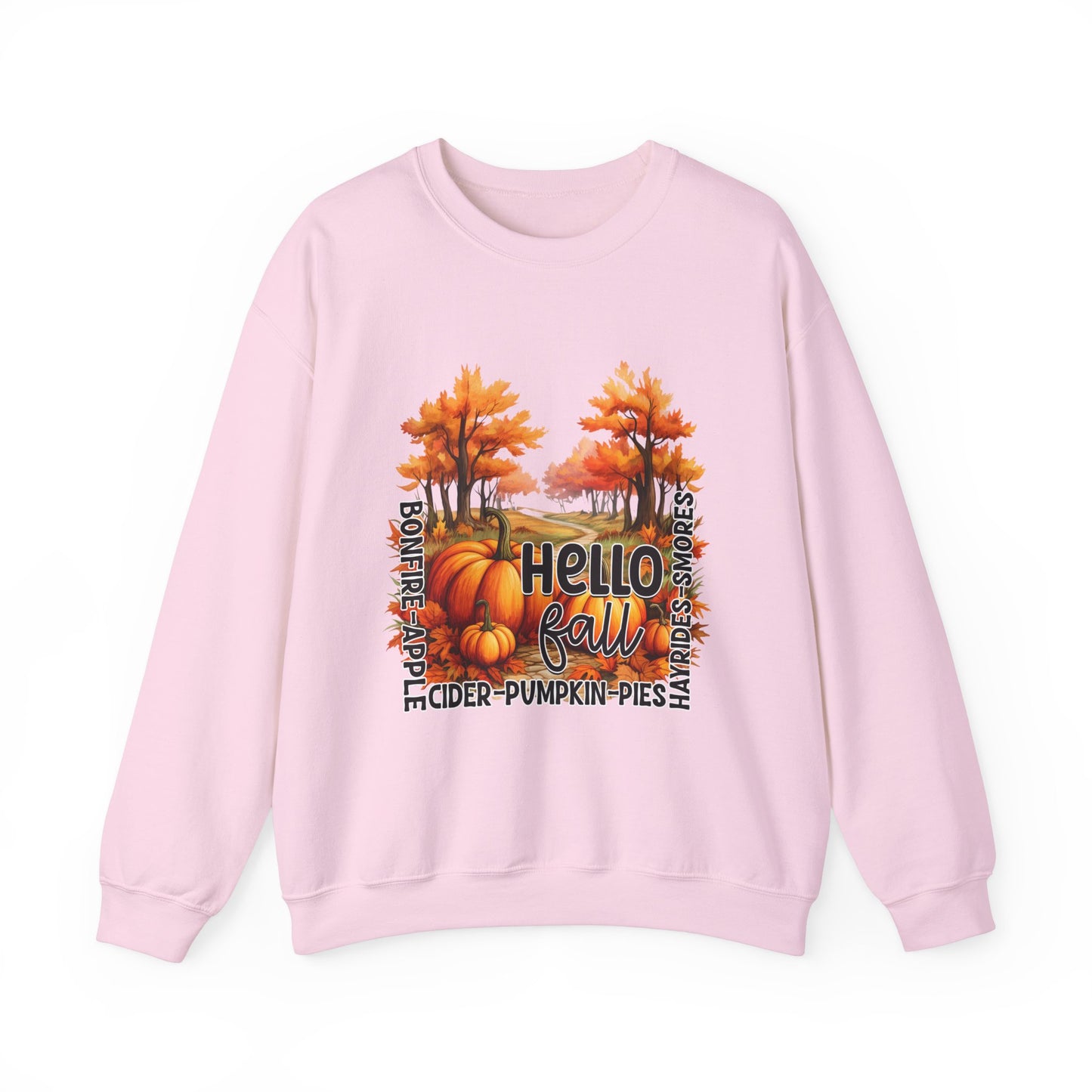 Hello Fall Sweatshirt Fall Words Sweater Hello Fall Crewneck Autumn Season Sweat Fall Graphic Apparel Cute Thanksgiving Sweatshirt Pumpkin