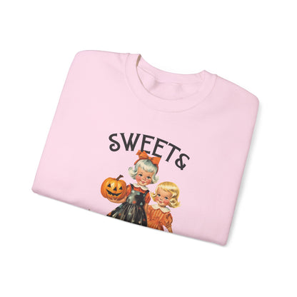 Sweet and Spooky Halloween Sweatshirt Cute Vintage 1950s Halloween Sweater Retro Halloween Apparel Unique Black Cat Sweatshirt Fall Season