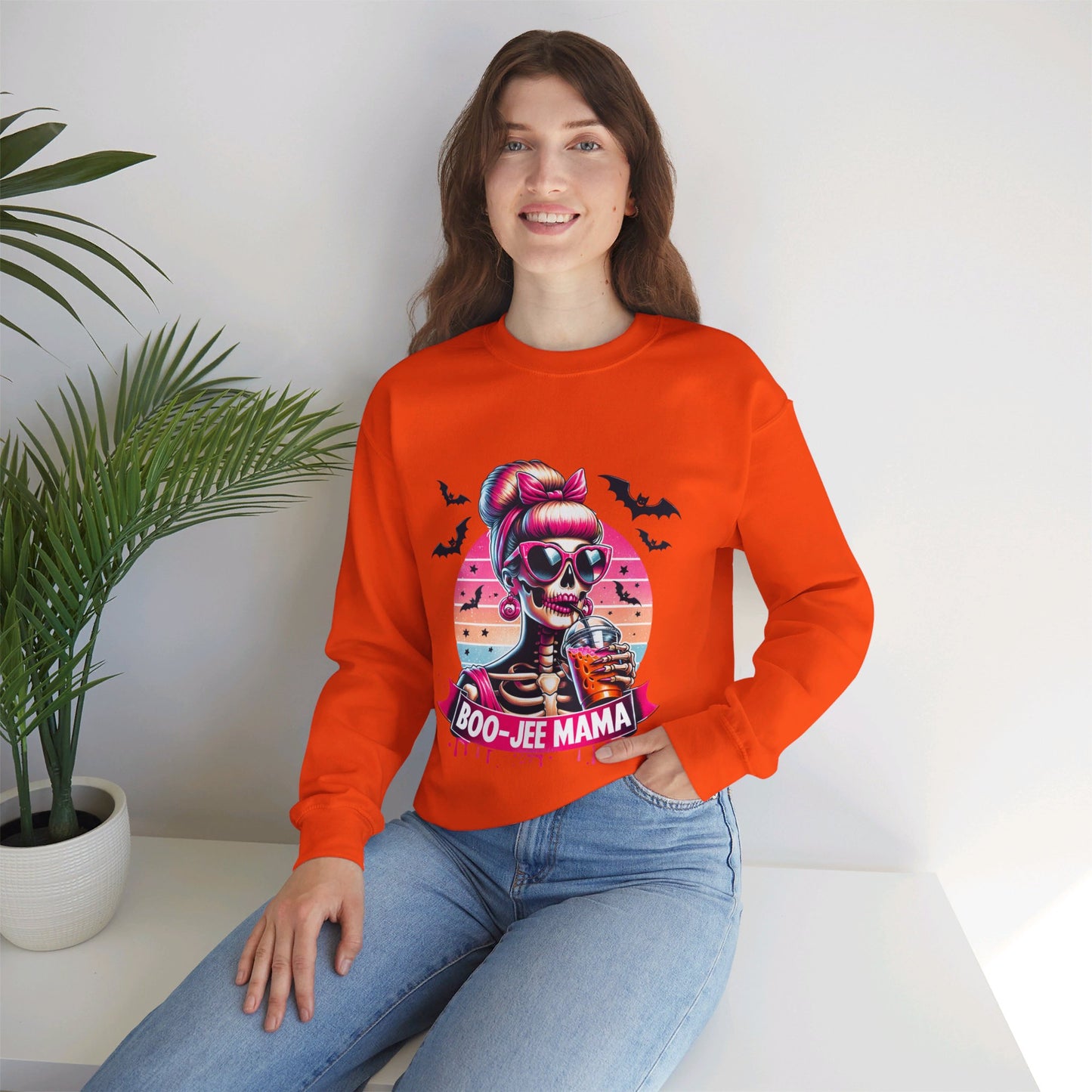 Boo-jee Mama Sweatshirt Funny Mom Skeleton Coffee Sweatshirt Retro Mom Halloween Sweater Bougie Spooky Mama Pullover Sweater Boujee Mom Gift