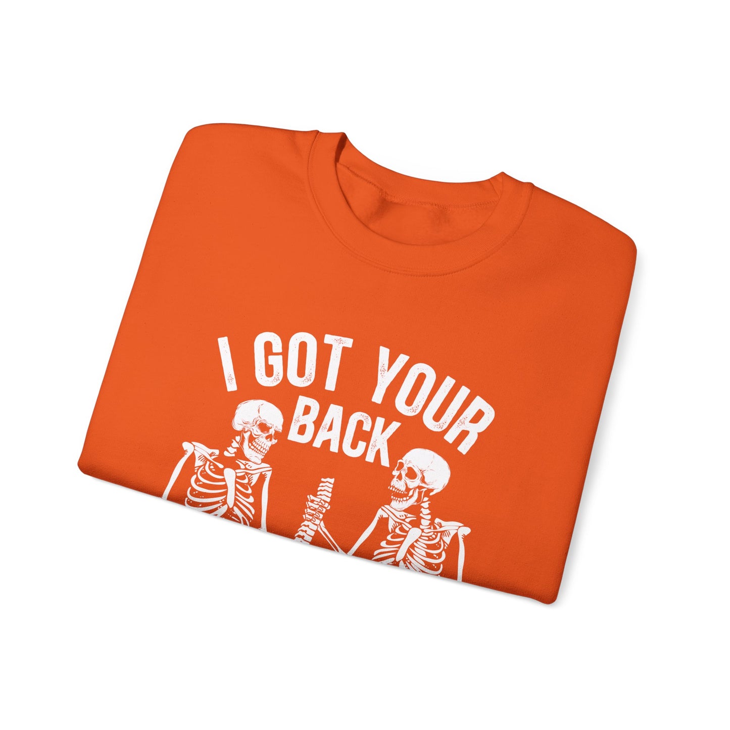 I Got Your Back Skeleton Sweatshirt Funny Halloween Sweater Skeleton Sweat Spooky Season Halloween Party Outfit Fall Crewneck Funny Skeleton