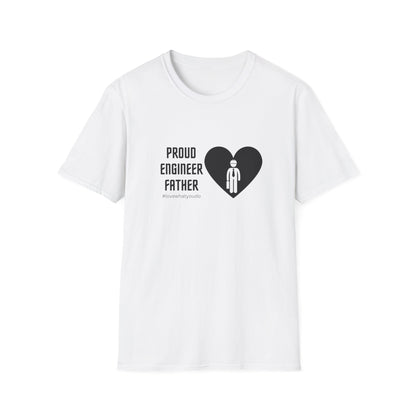 Dad's Profession T-shirt, "Proud Engineer Father",Father's Day Gift,Unique Men's Apparel,Novelty Love Appreciation Occupation